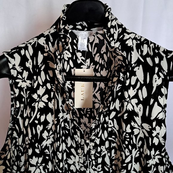 LONDON TIMES NWT sleeveless dress Sz 18W CREPE FLORAL $188 RETAIL OFFICE SUBLIME - Picture 4 of 12